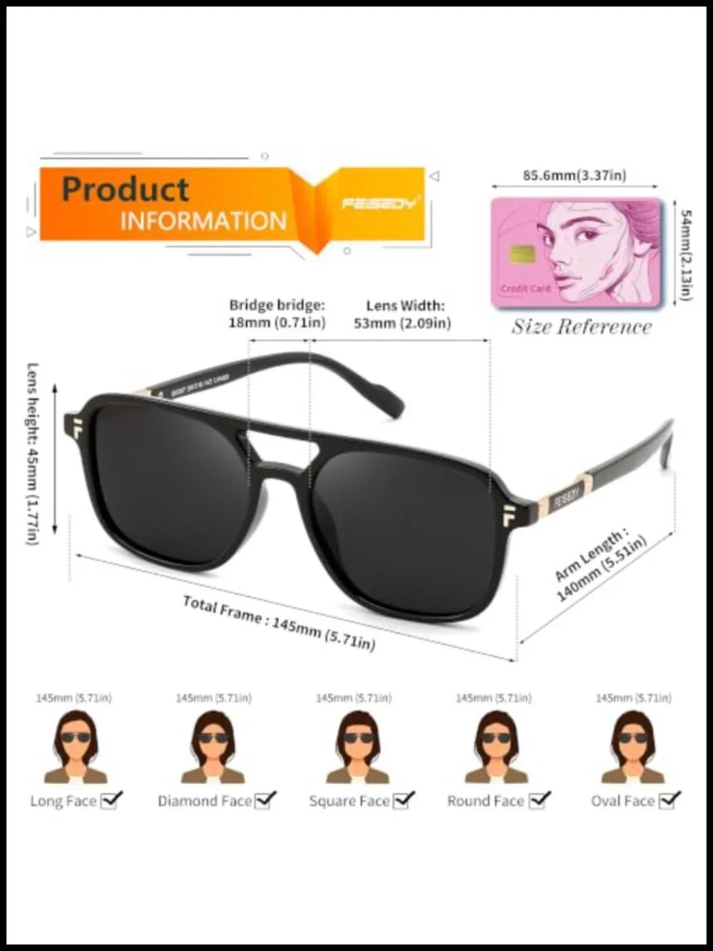 Retro Polarized Aviator Sunglasses UV400 Protection Square Sunnies